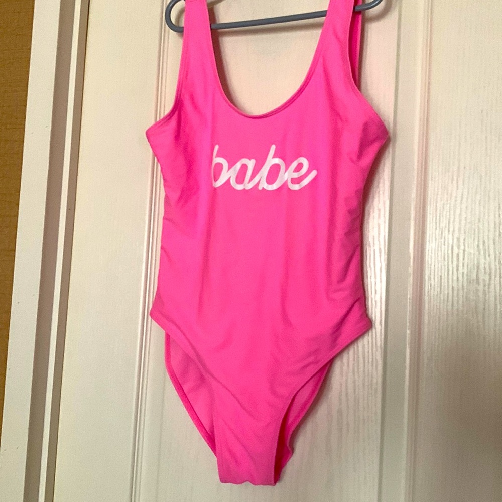 👙 “Pretty in pink”👙One piece Babe pink swimsuit - like new
